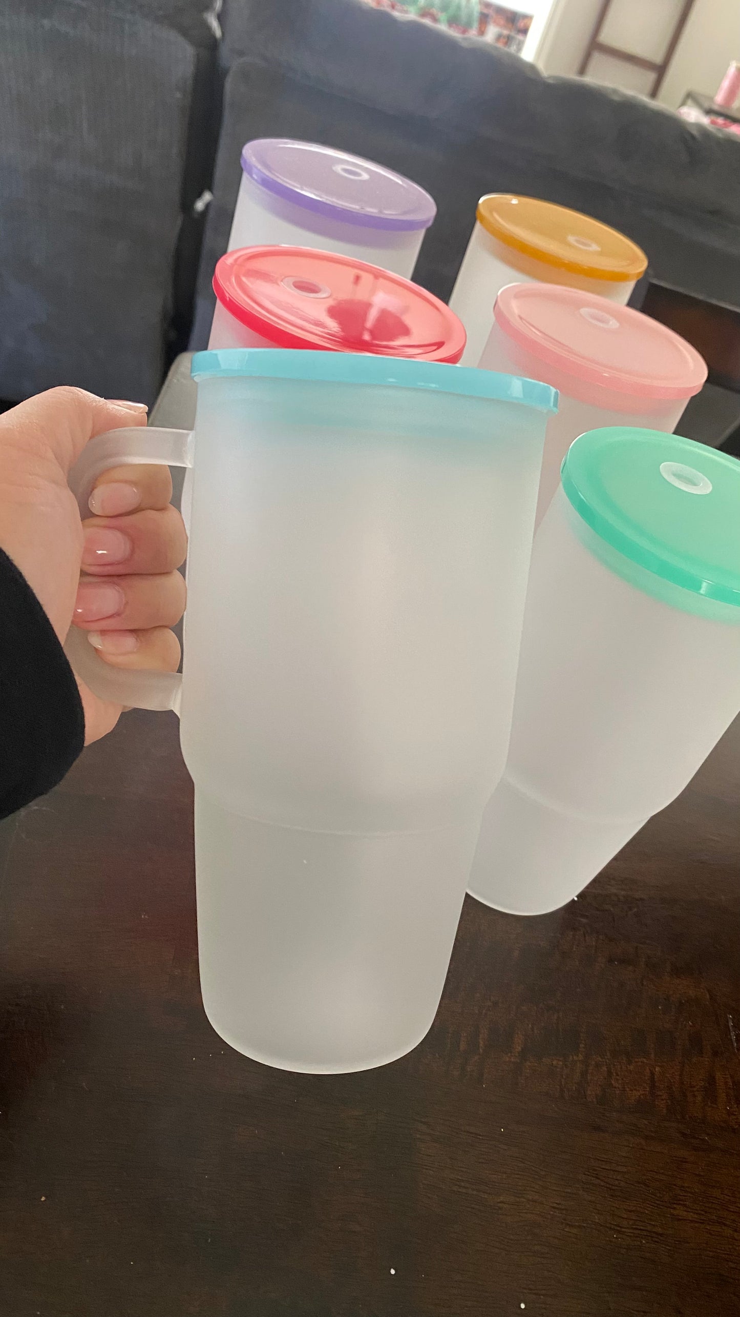 20oz Frosted Glass Cups