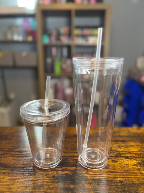 Acrylic Snow Globe Tumblers