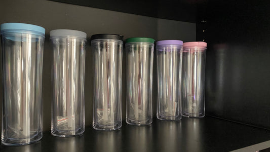 20oz Acrylic Flip Straw Snowglobes